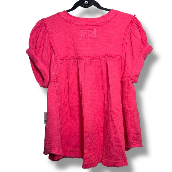 Free People We The Free Women’s Horizons Double Cloth Coral Top Size: Xsmall - Picture 2 of 5